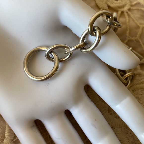 925 Silver Toggle Bracelet Chain Heavy Unisex Minimalist - Picture 3 of 8